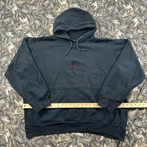 Spyder Black Hoodie with Red Embroidered Logo